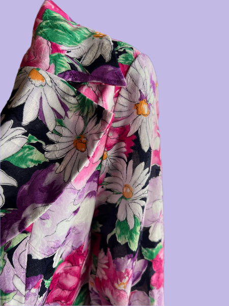 1980s TINA TAYLOR  COTTON FLORAL JACKET
