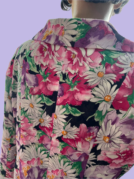 1980s TINA TAYLOR  COTTON FLORAL JACKET