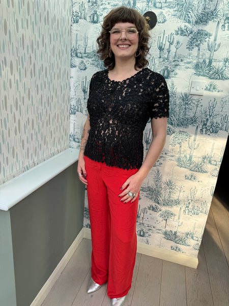 2012 NISSA DESIGNER RED TROUSERS (NEVER WORN)