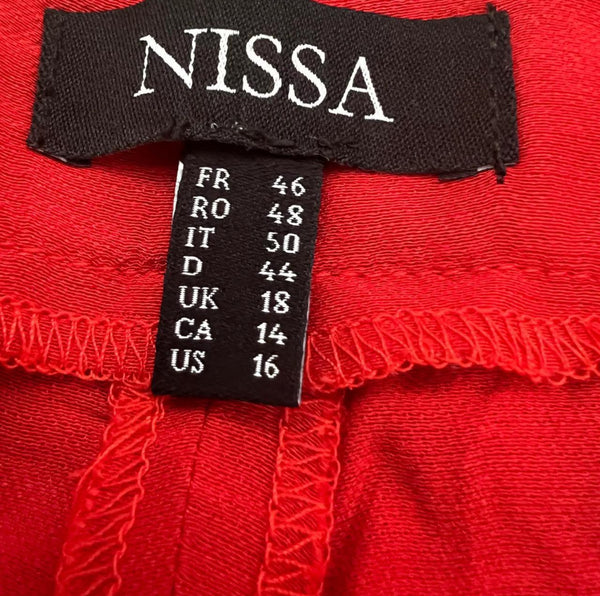 2012 NISSA DESIGNER RED TROUSERS (NEVER WORN)