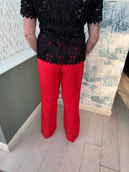 2012 NISSA DESIGNER RED TROUSERS (NEVER WORN)