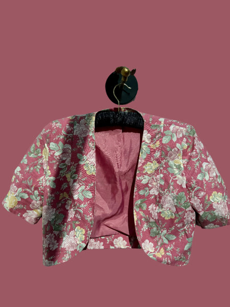 VINTAGE LAURA ASHLEY PINK BOLERO JACKET