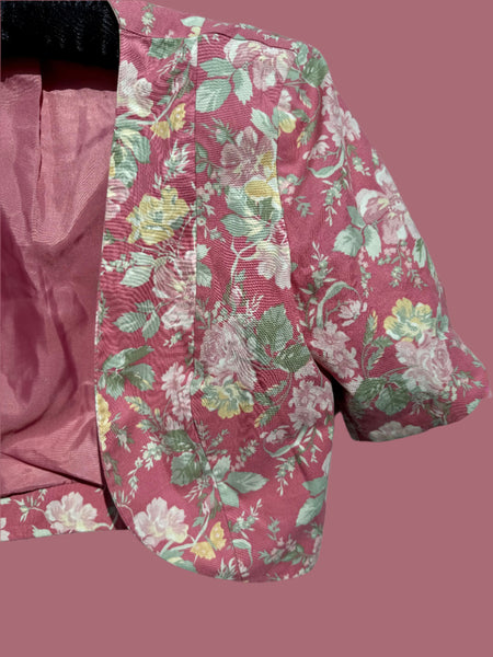 VINTAGE LAURA ASHLEY PINK BOLERO JACKET