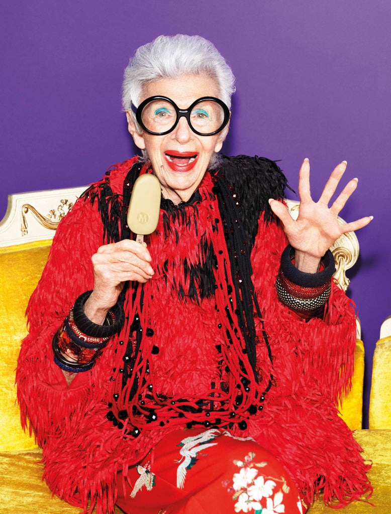 YOU WILL NEVER GUESS WHAT IRIS APFEL'S NEW ADVERTISING CAMPAIGN IS FOR