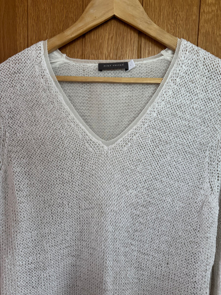 MINT VELVET WHITE JUMPER WITH RIBBONS