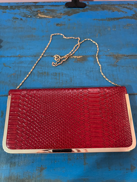 RED AND GOLD NEW HANDBAG