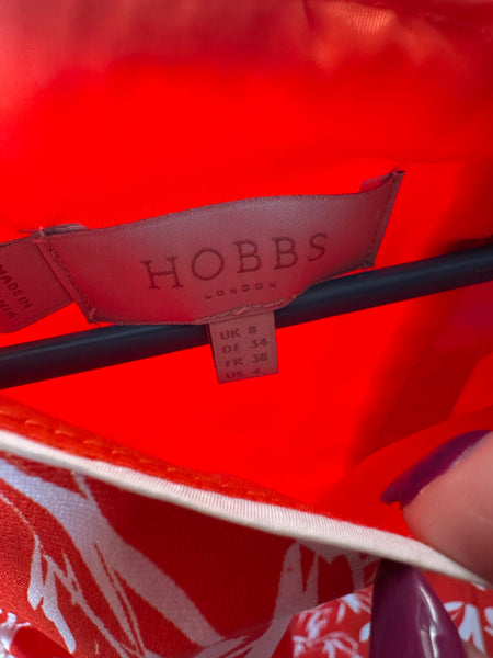 TOYAH HOBBS ORANGE RED SUMMER PRINT DRESS