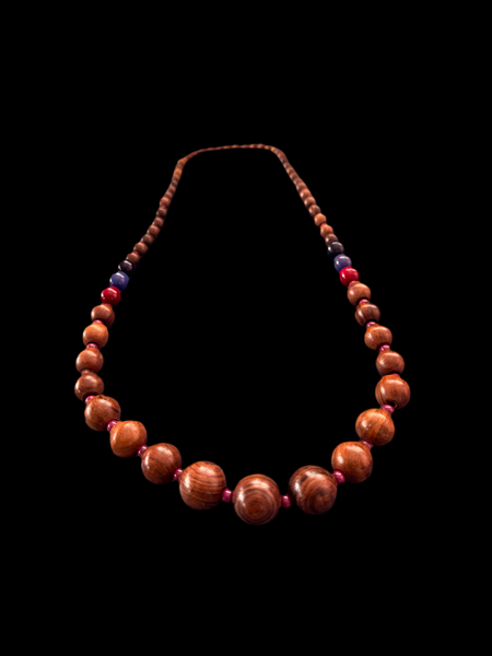 VINTAGE WOODEN BEADS NECKLACE