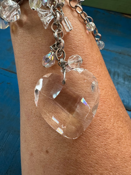 VINTAGE Y2K HEART PENDANT BRACELET