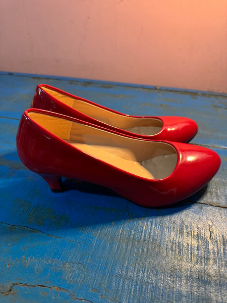 TOYAH RED PATENT SHOES