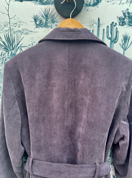 1970s STYLE PURPLE CORD BELTED JACKET