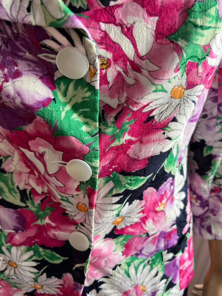 1980s TINA TAYLOR  COTTON FLORAL JACKET