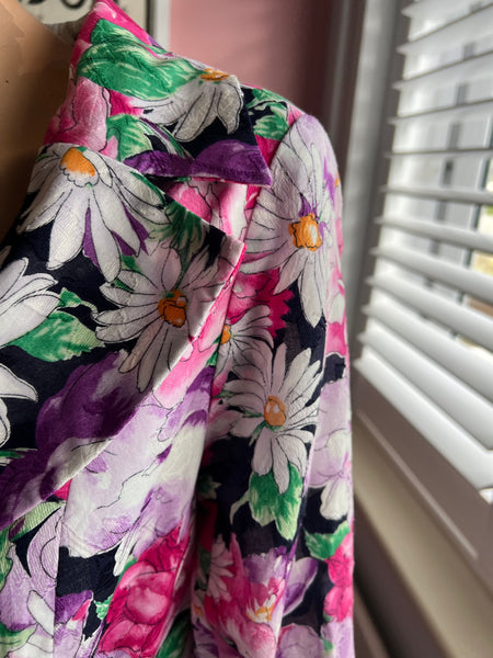 1980s TINA TAYLOR  COTTON FLORAL JACKET