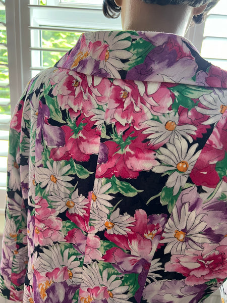 1980s TINA TAYLOR  COTTON FLORAL JACKET