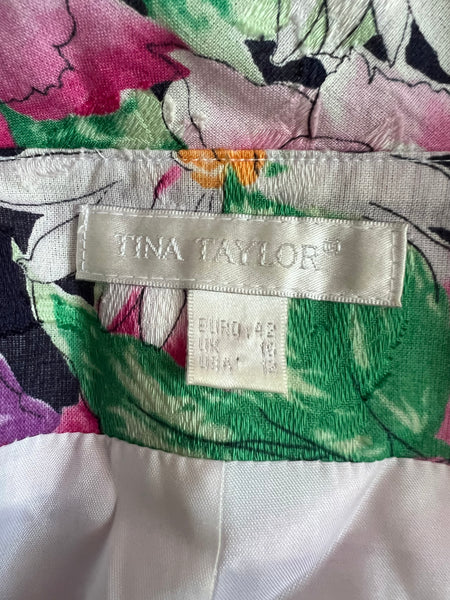 1980s TINA TAYLOR  COTTON FLORAL JACKET