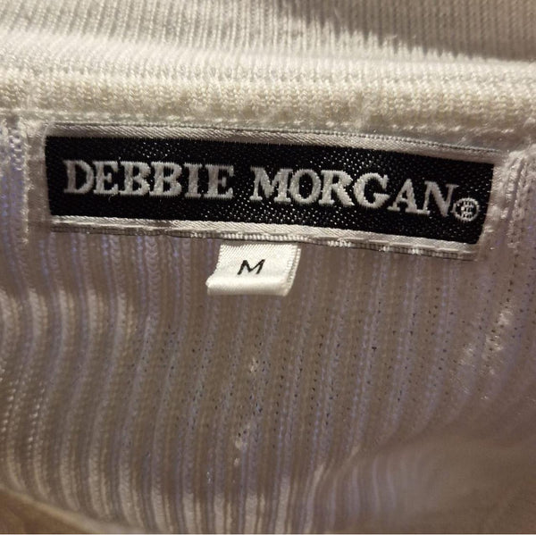 1970s DEBBIE MORGAN WHITE JUMPER