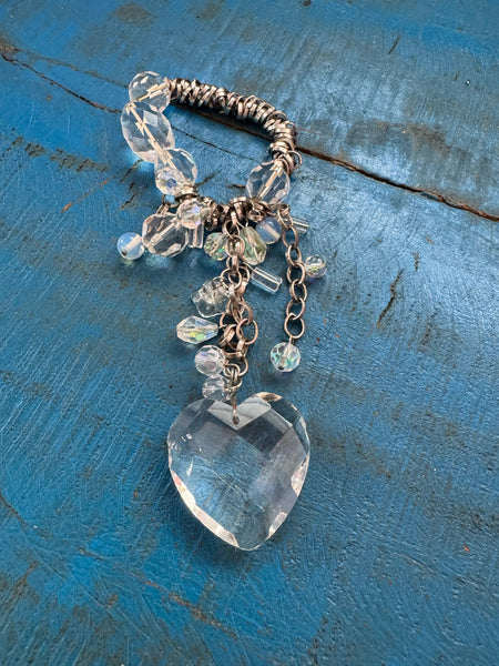 VINTAGE Y2K HEART PENDANT BRACELET