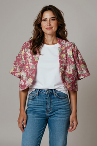 VINTAGE LAURA ASHLEY PINK BOLERO JACKET
