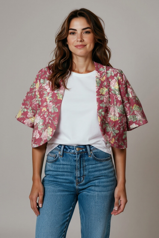 VINTAGE LAURA ASHLEY PINK BOLERO JACKET
