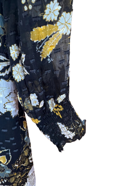 WHISTLES BLACK FLORAL PRINT DRESS