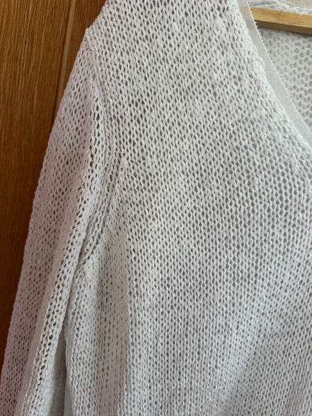 MINT VELVET WHITE JUMPER WITH RIBBONS