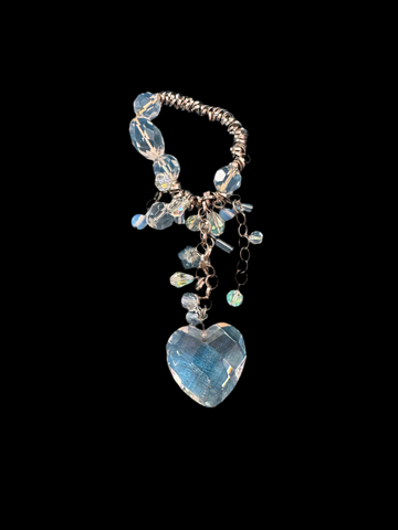 VINTAGE Y2K HEART PENDANT BRACELET