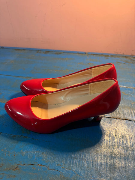 TOYAH RED PATENT SHOES