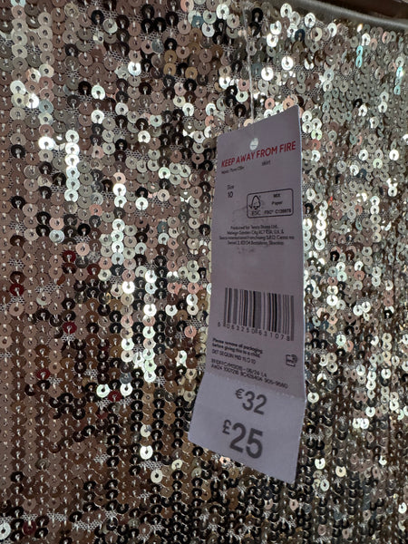 F&F NEW WITH TAGS GOLD SEQUINNED MIDI SKIRT
