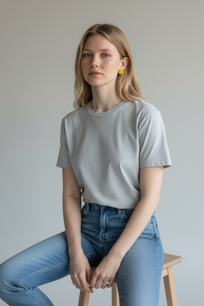 TOYAH 1940s VINTAGE HOT YELLOW BEADS CLIP ON EARRINGS