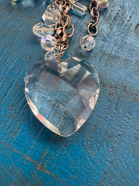 VINTAGE Y2K HEART PENDANT BRACELET