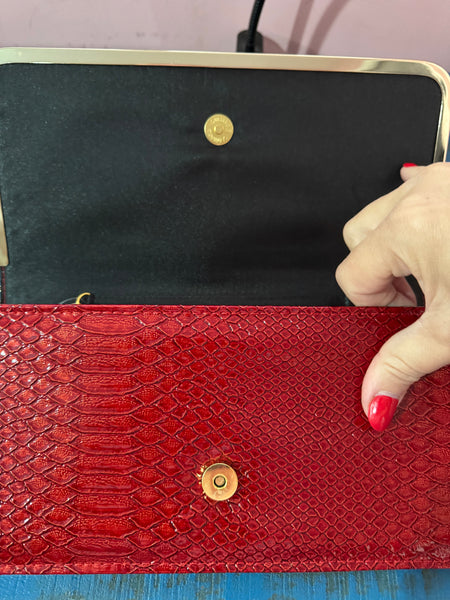 RED AND GOLD NEW HANDBAG