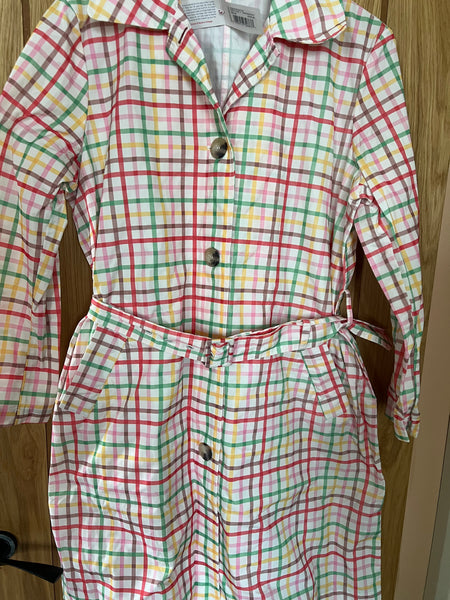 CATH KIDSTON CHECK RAINCOAT NEW WITH TAGS