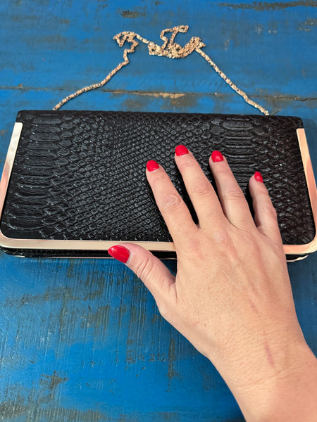 BLACK AND GOLD NEW HANDBAG