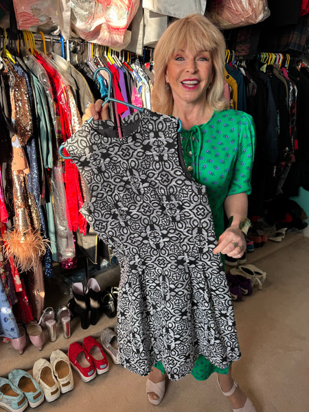 TOYAH BLACK AND WHITE DRESS