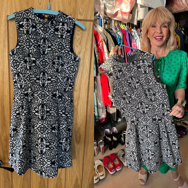 TOYAH BLACK AND WHITE DRESS