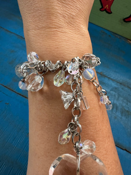 VINTAGE Y2K HEART PENDANT BRACELET