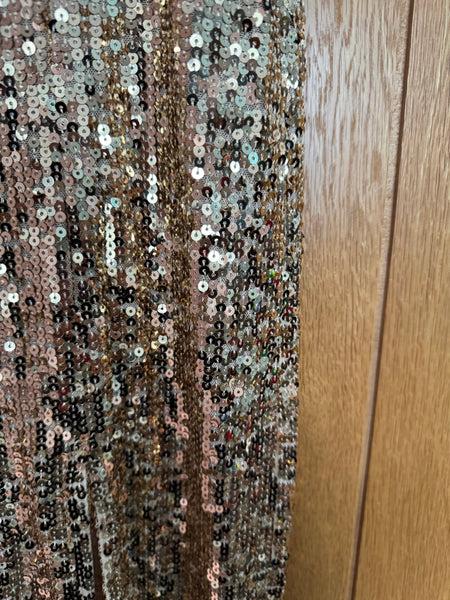 F&F NEW WITH TAGS GOLD SEQUINNED MIDI SKIRT