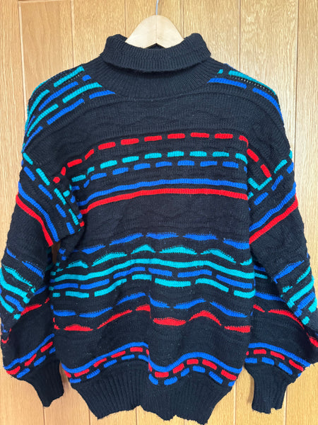 VINTAGE AMERICAN WAVY PRINT JUMPER