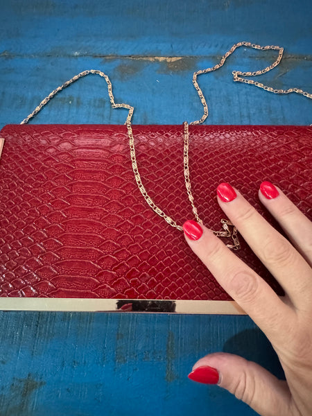 RED AND GOLD NEW HANDBAG