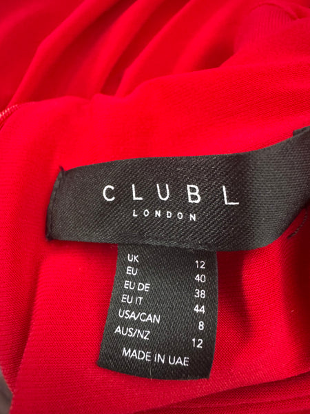 CLUB L LONDON RED MAXI DRESS