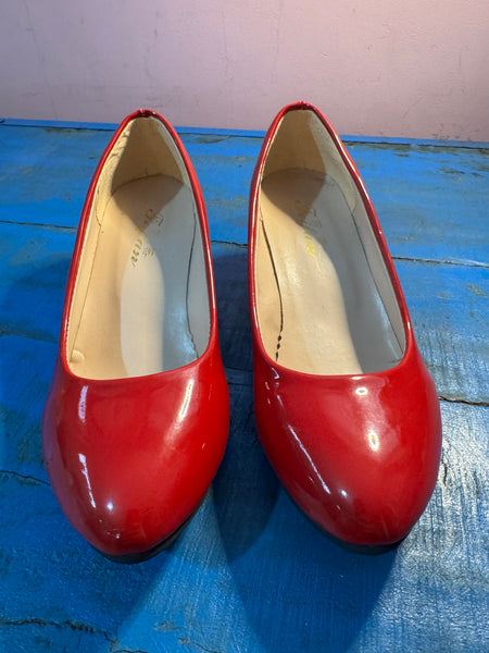 TOYAH RED PATENT SHOES