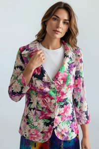 1980s TINA TAYLOR  COTTON FLORAL JACKET