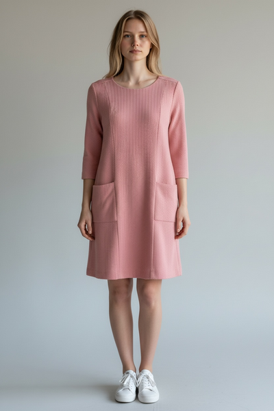 GANNI DESIGNER PINK SHIFT DRESS NEW WITH TAGS