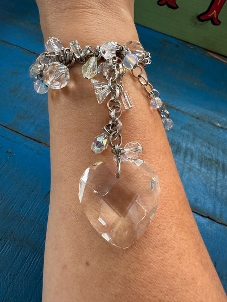 VINTAGE Y2K HEART PENDANT BRACELET