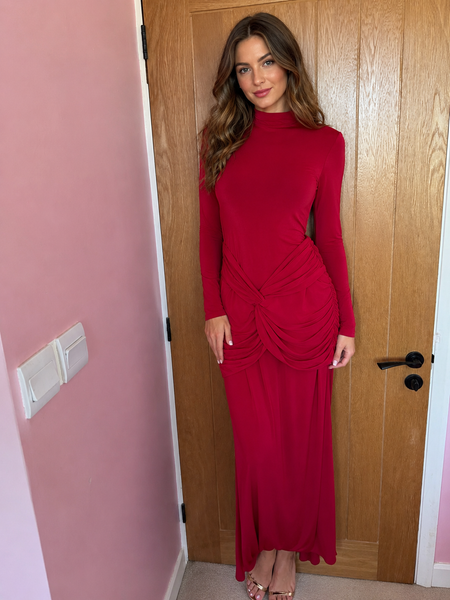 CLUB L LONDON RED MAXI DRESS