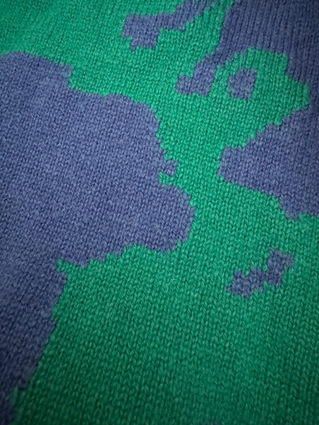 VINTAGE LYLE & SCOTT LAMBSWOOL MAP DESIGN JUMPER