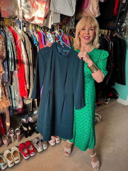 TOYAH GREEN LONG SLEEVED DRESS
