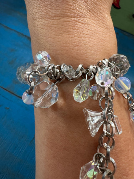VINTAGE Y2K HEART PENDANT BRACELET