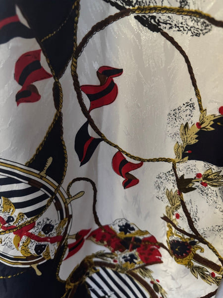 C&A vintage nautical print blouse 