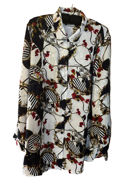 C&A vintage nautical print blouse 